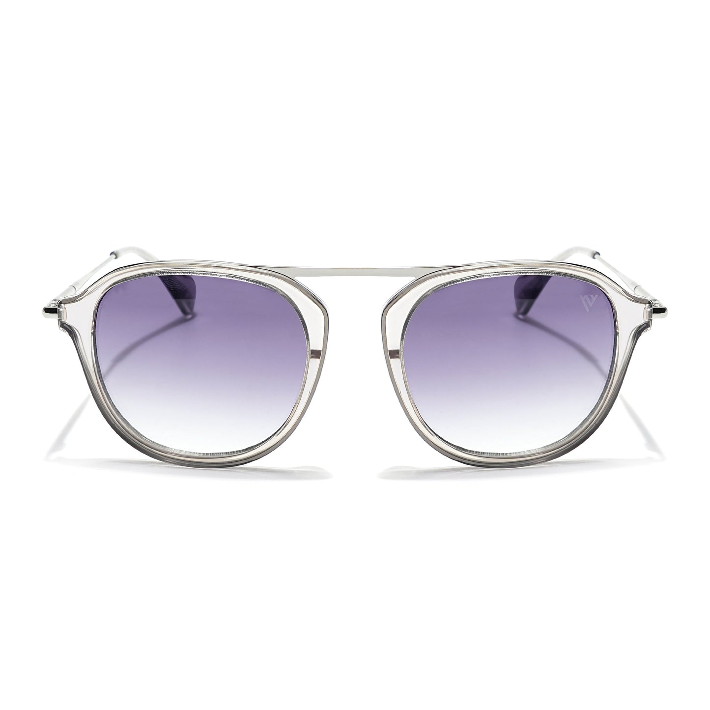 Voyage Select Wayfarer Sunglasses (Grey & Clear Lens | Transparent Grey Frame - SLMG6116)