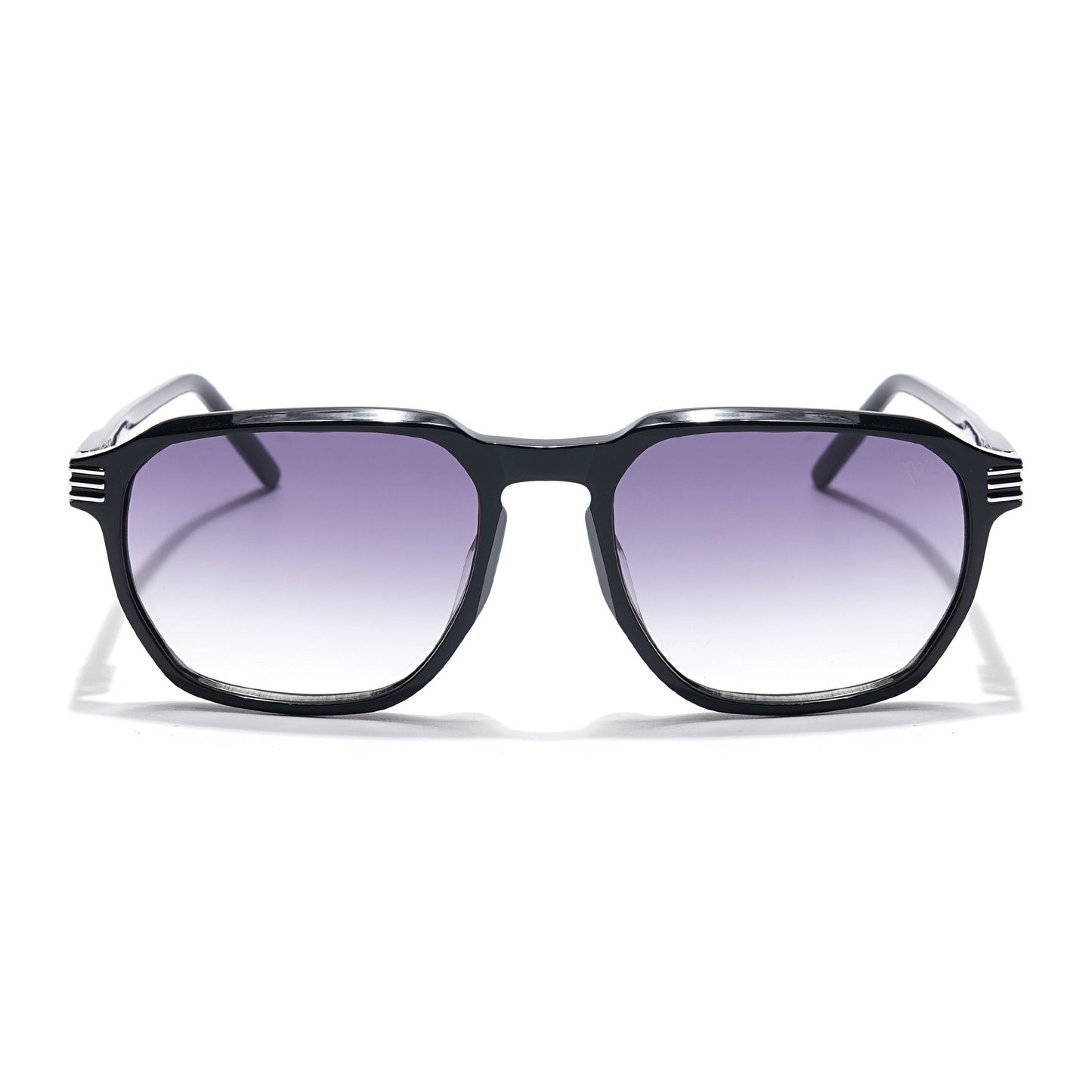Voyage Select Square Sunglasses (Grey & Clear Lens | Black Frame - SLMG6121)