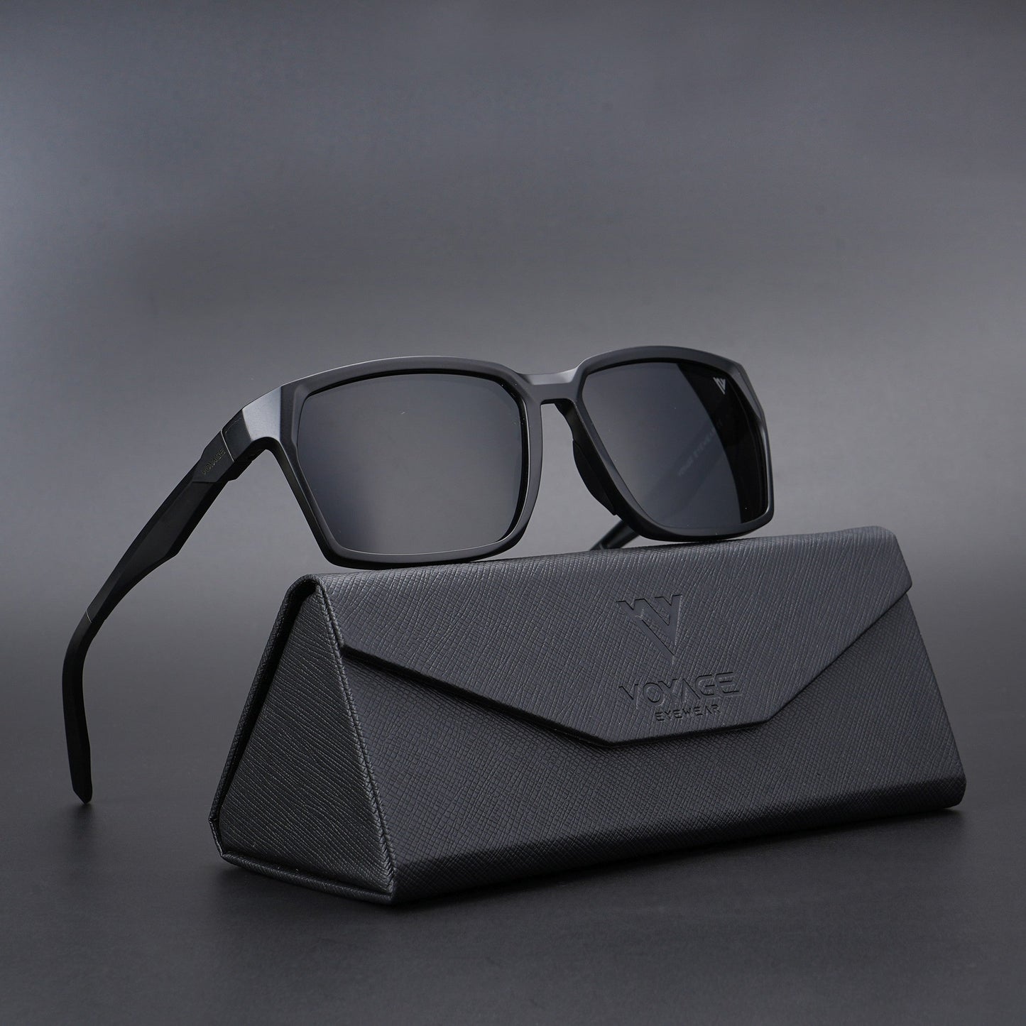 Wayfarer Polarized Sunglasses (Black Lens | Matt Black Frame - PMG5281)