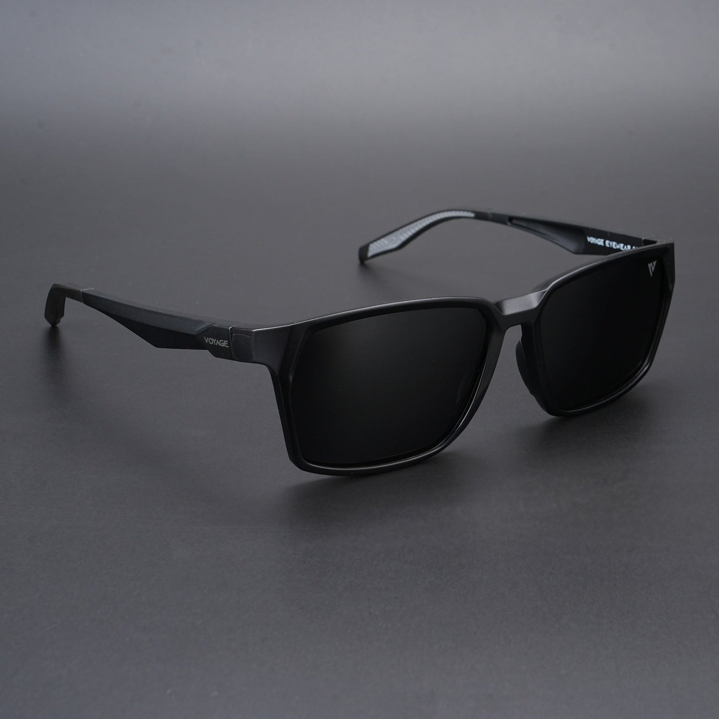 Wayfarer Polarized Sunglasses (Black Lens | Matt Black Frame - PMG5281)