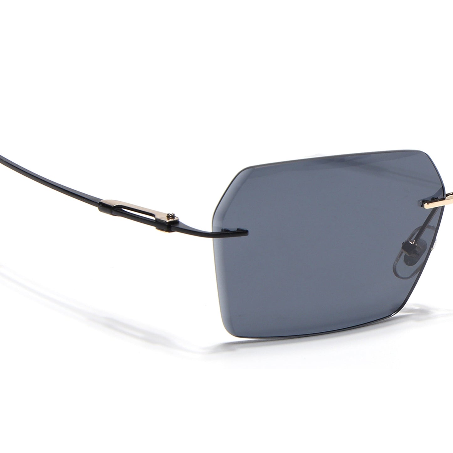 Evoke | Grey Rimless Sunglasses | Golden & Black Frame - MG7169