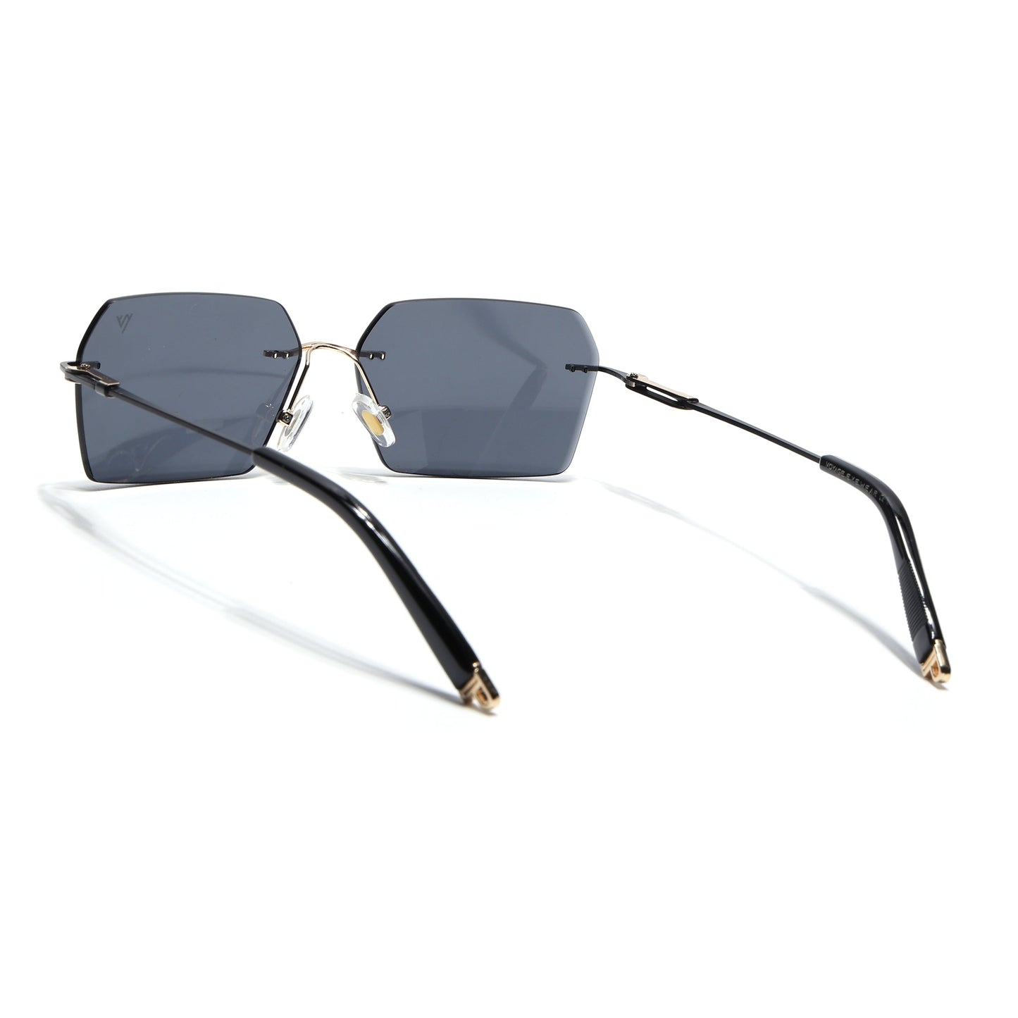 Evoke | Grey Rimless Sunglasses | Golden & Black Frame - MG7169
