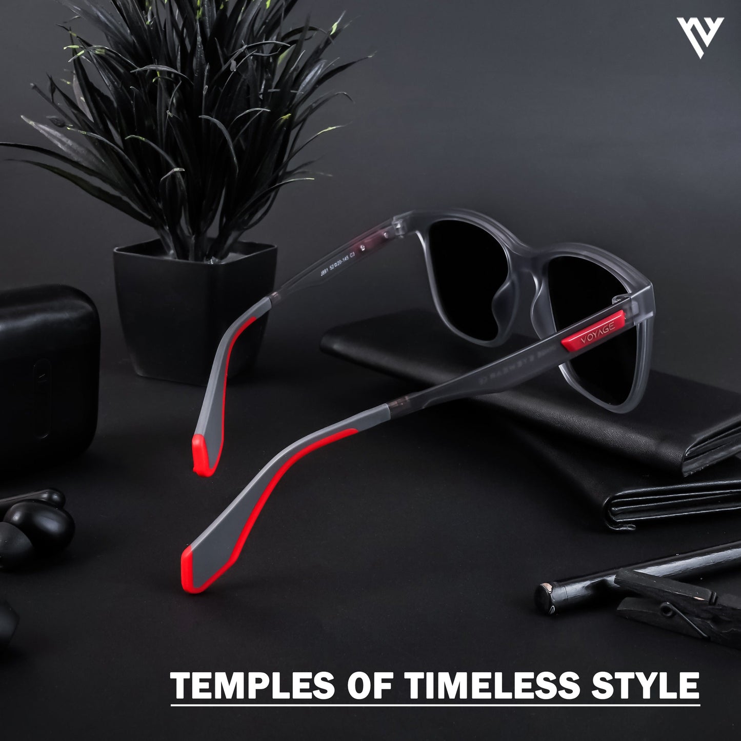 Active Grey Polarized Wayfarer Sunglasses - PMG4467