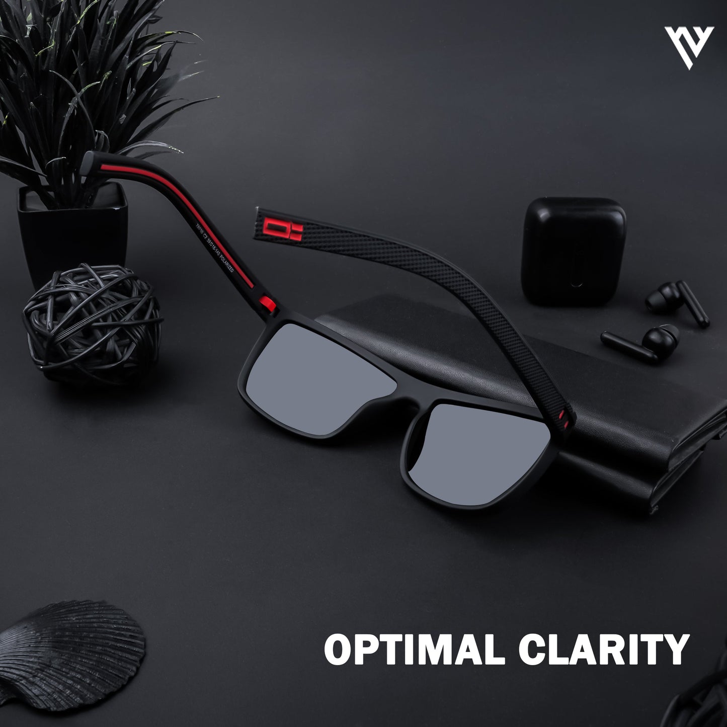 Black Polarized Wayfarer Sunglasses - PMG4293