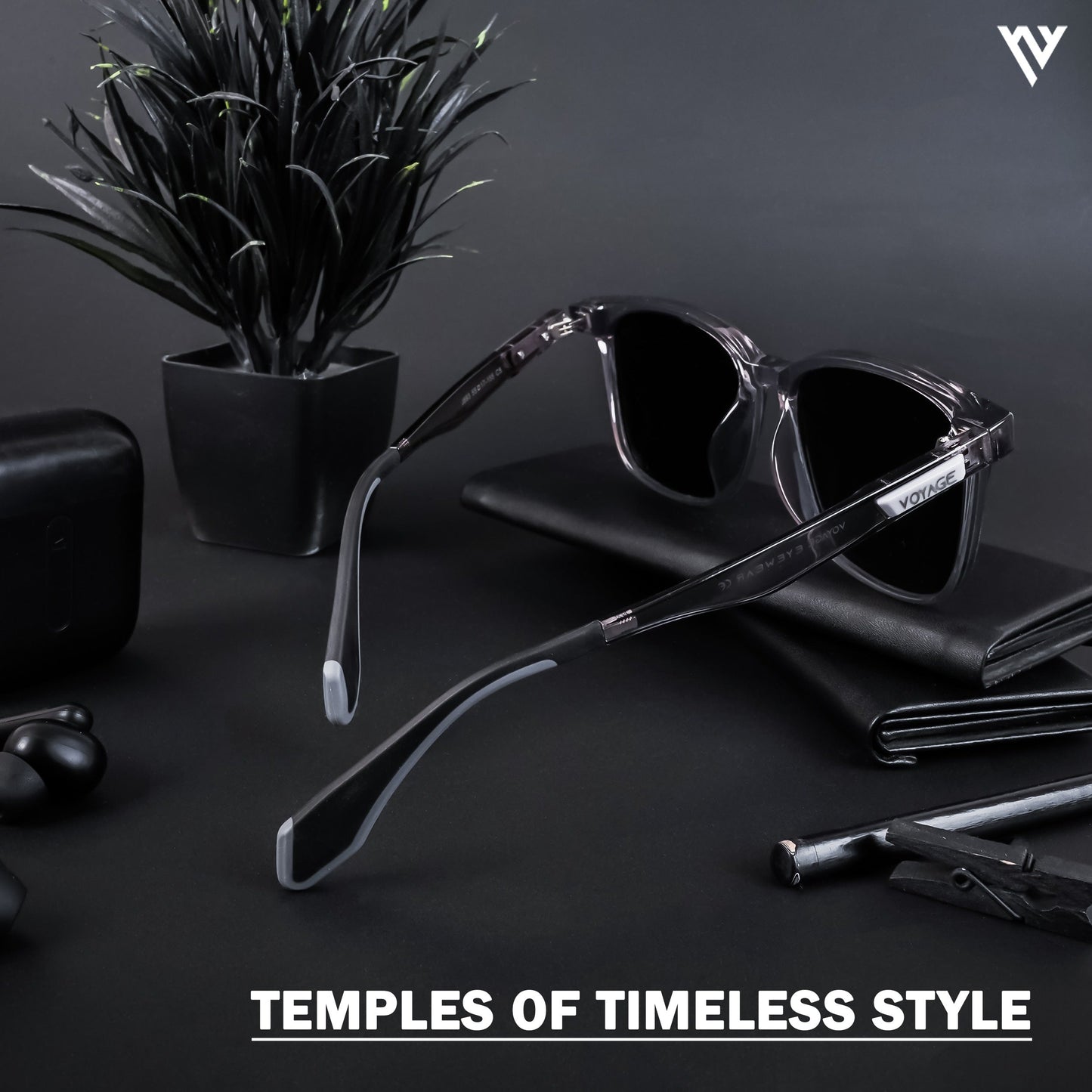 Active Grey Polarized Wayfarer Sunglasses - PMG4460