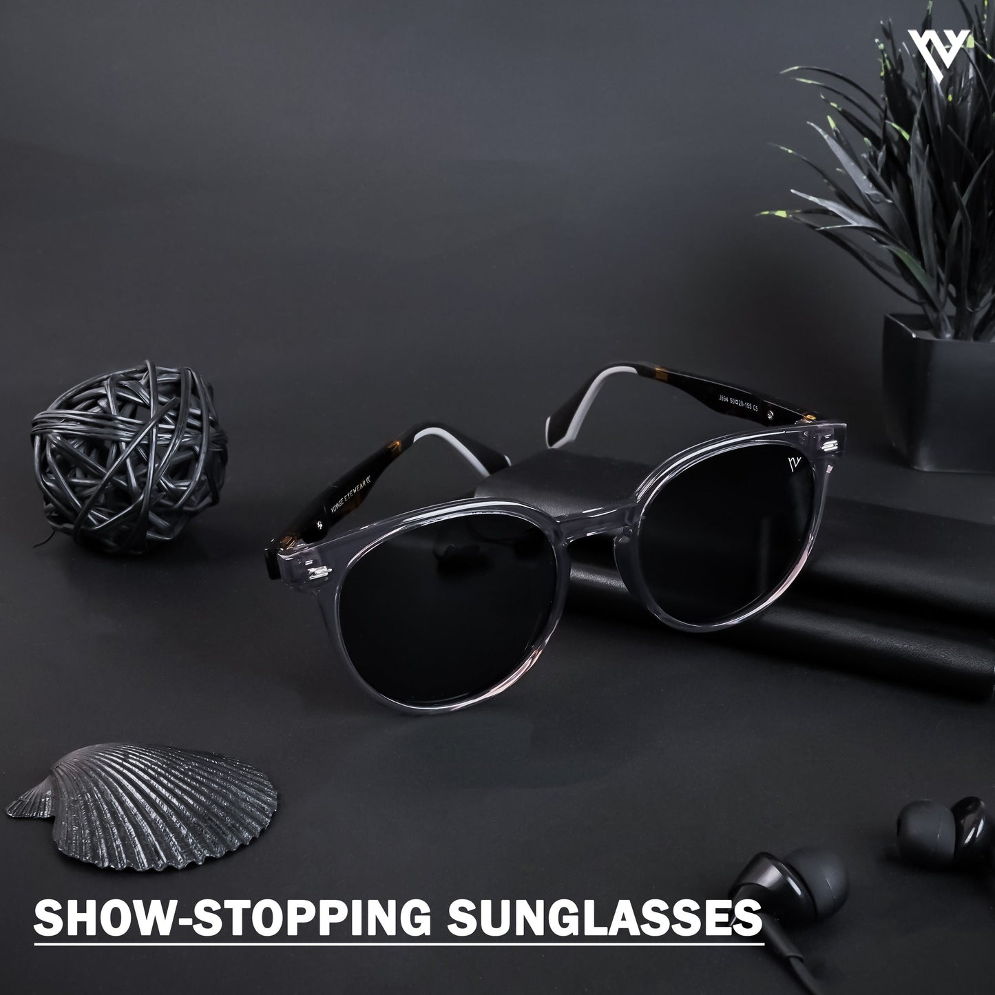 Active Grey Polarized Round Sunglasses - PMG4472