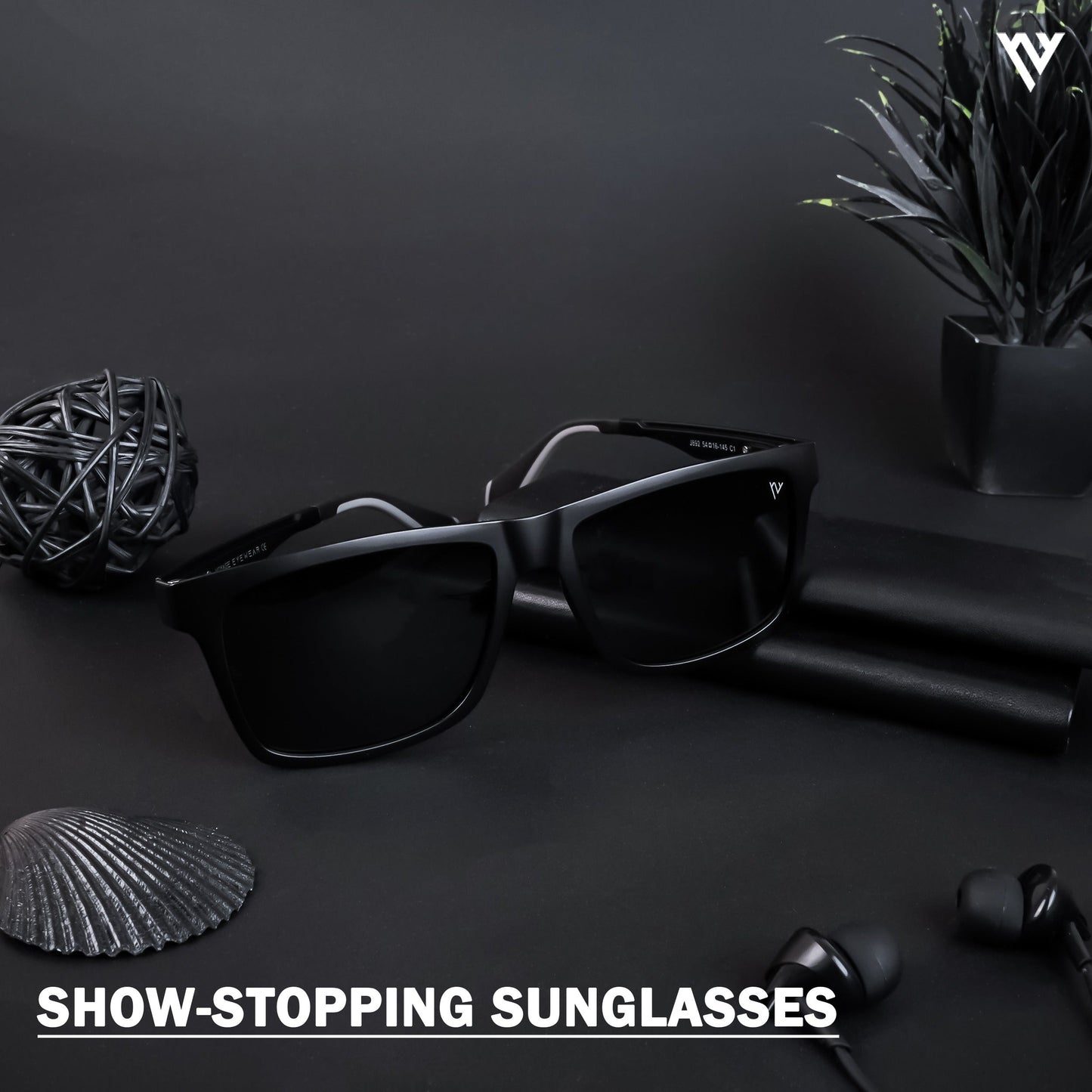 Active Black Polarized Wayfarer Sunglasses - PMG4477