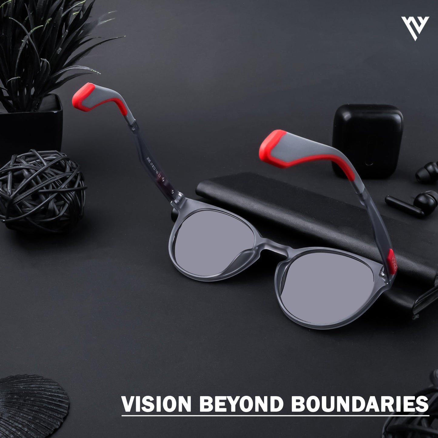 Active Grey Polarized Round Sunglasses - PMG4457