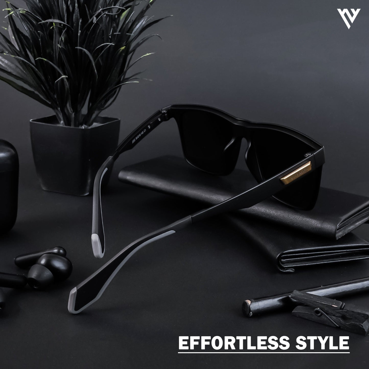 Active Black Polarized Wayfarer Sunglasses - PMG4477