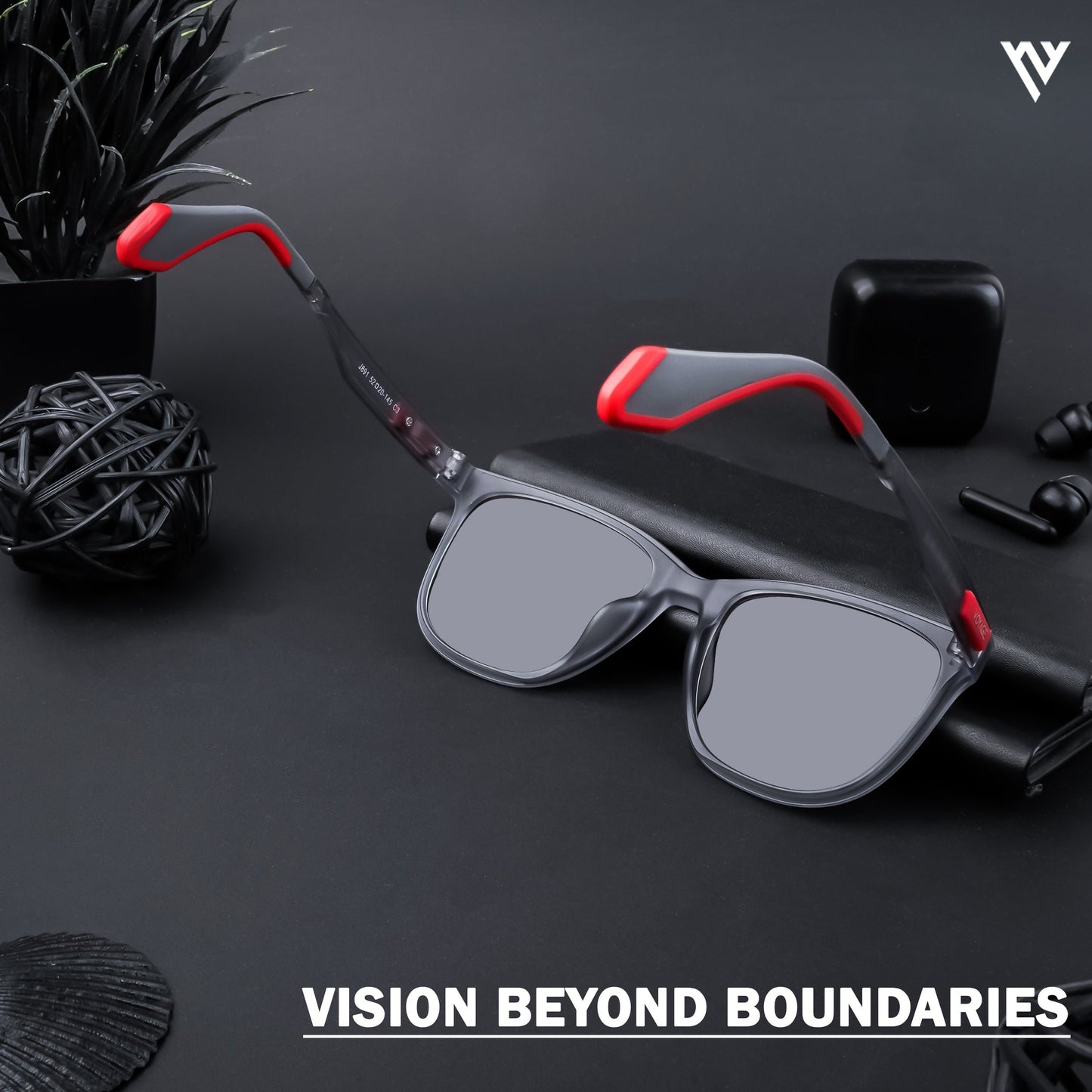 Active Grey Polarized Wayfarer Sunglasses - PMG4467