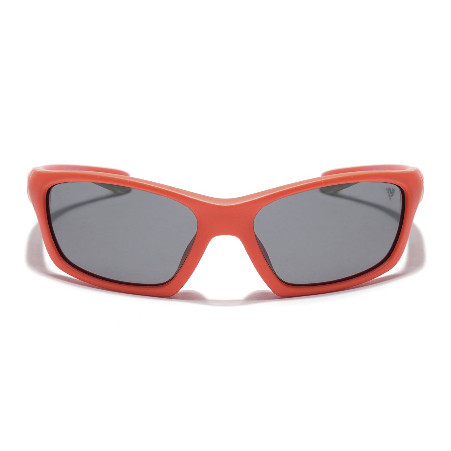 Wrap Around Polarized Sunglasses for Kids -6 yrs To 12 yrs (Black Lens | Orange Frame - PMG5895)