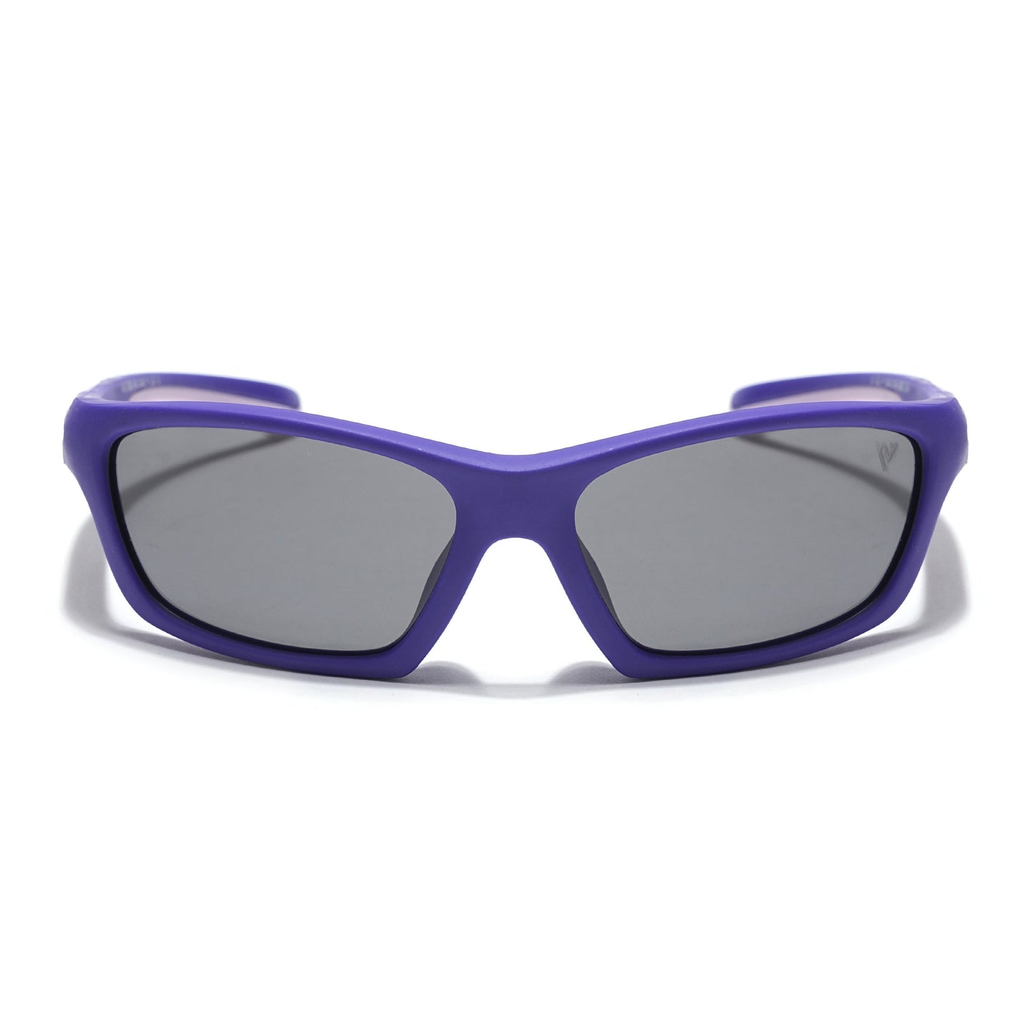Wrap Around Polarized Sunglasses for Kids -6 yrs To 12 yrs (Black Lens | Purple Frame - PMG5896)