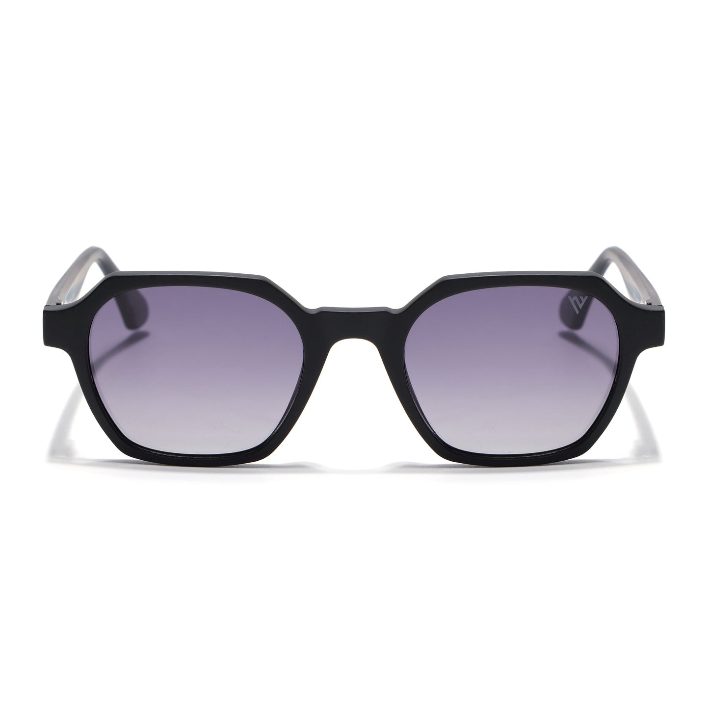 Prizm | Black Hexagonal Polarized Sunglasses | Grey & Clear Lens - PMG7283