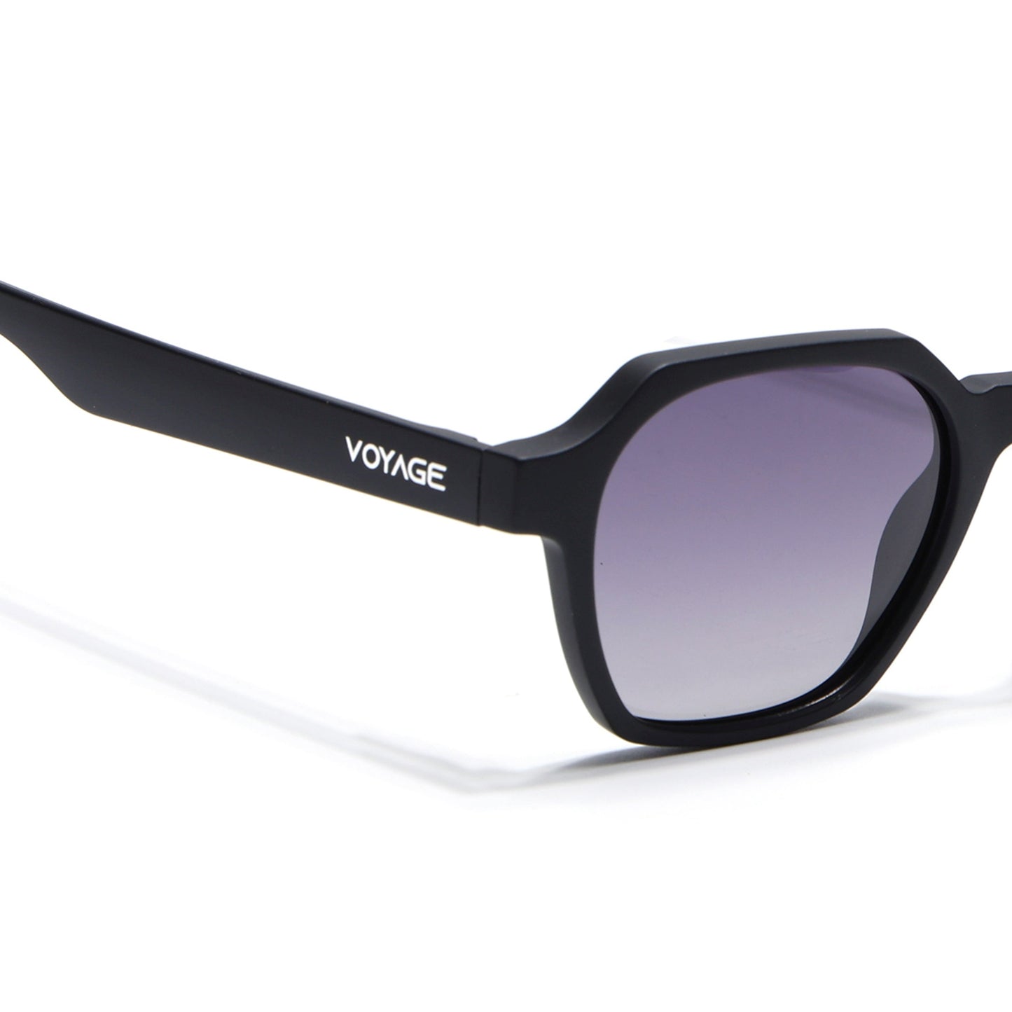 Prizm | Black Hexagonal Polarized Sunglasses | Grey & Clear Lens - PMG7283