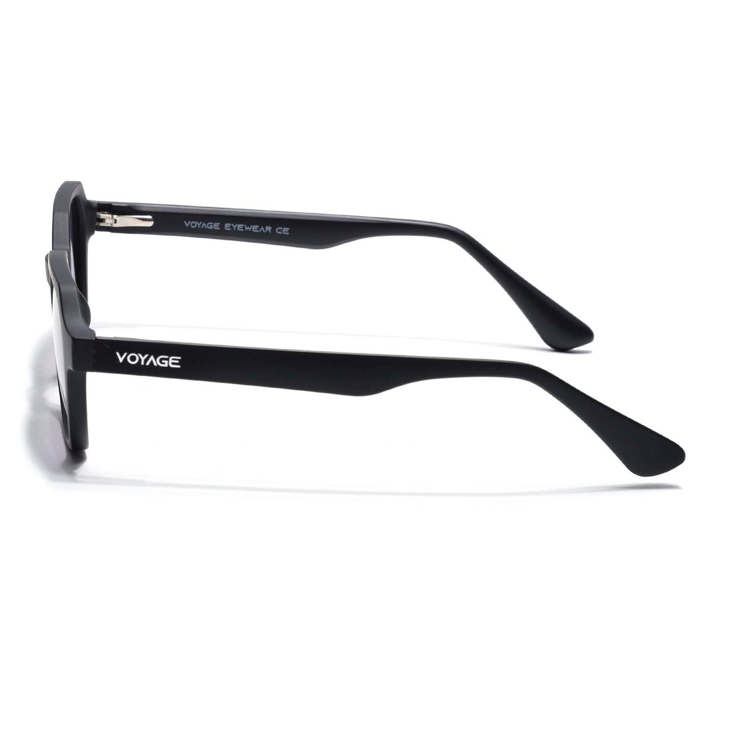 Prizm | Black Hexagonal Polarized Sunglasses | Grey & Clear Lens - PMG7283