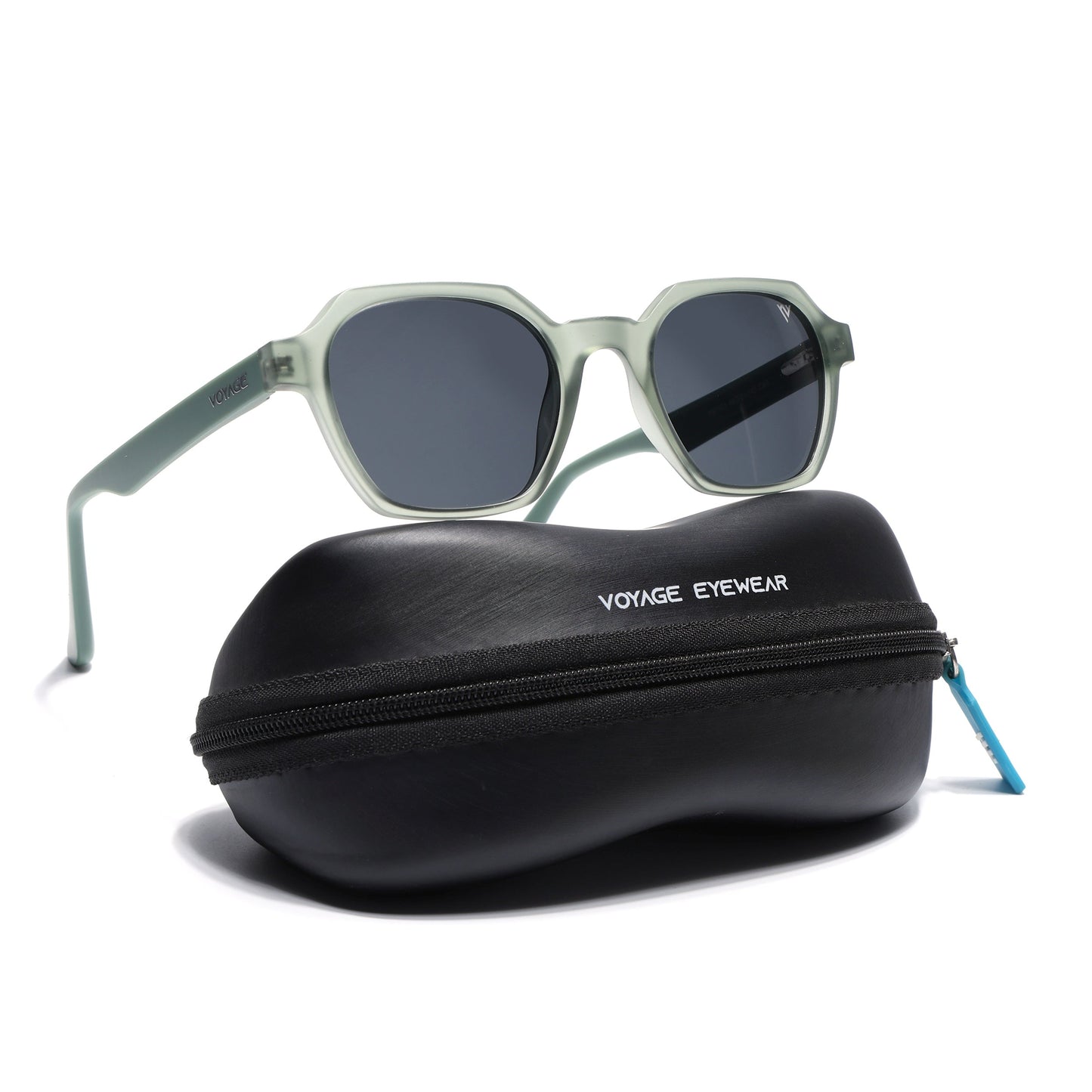 Prizm | Green Hexagonal Polarized Sunglasses | Black Lens - PMG7287