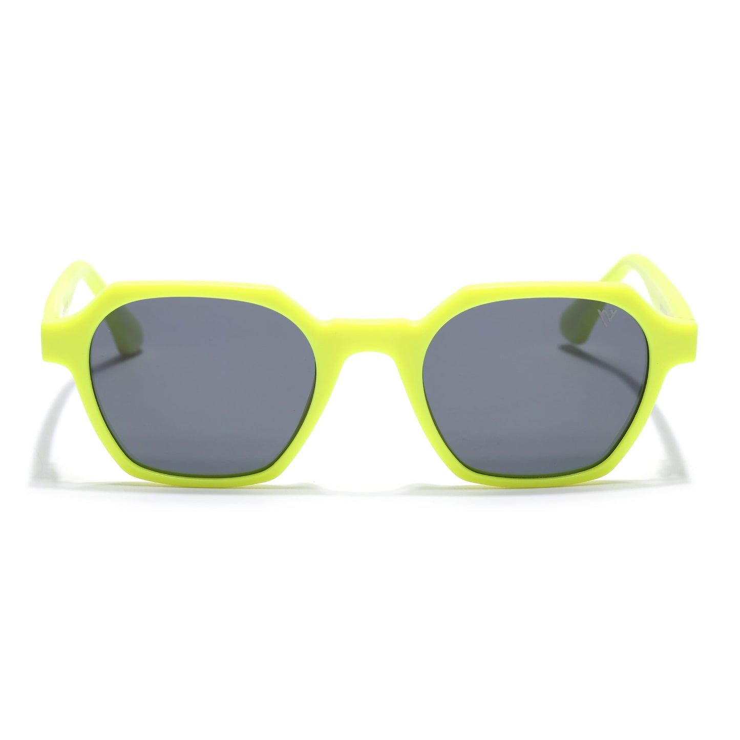 Prizm | Neon Yellow Hexagonal Polarized Sunglasses | Black Lens - PMG7290