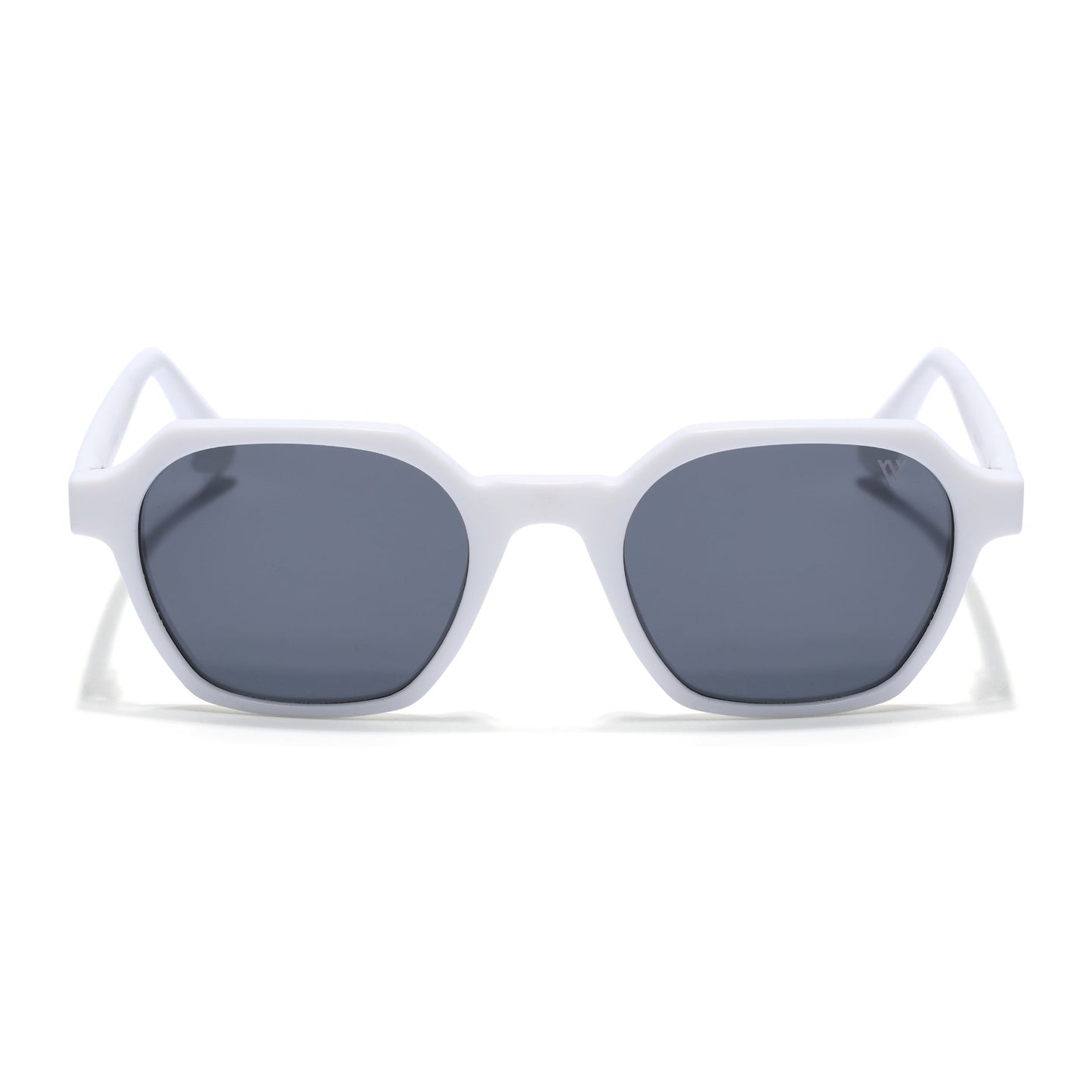 Prizm | White Hexagonal Polarized Sunglasses | Black Lens - PMG7291