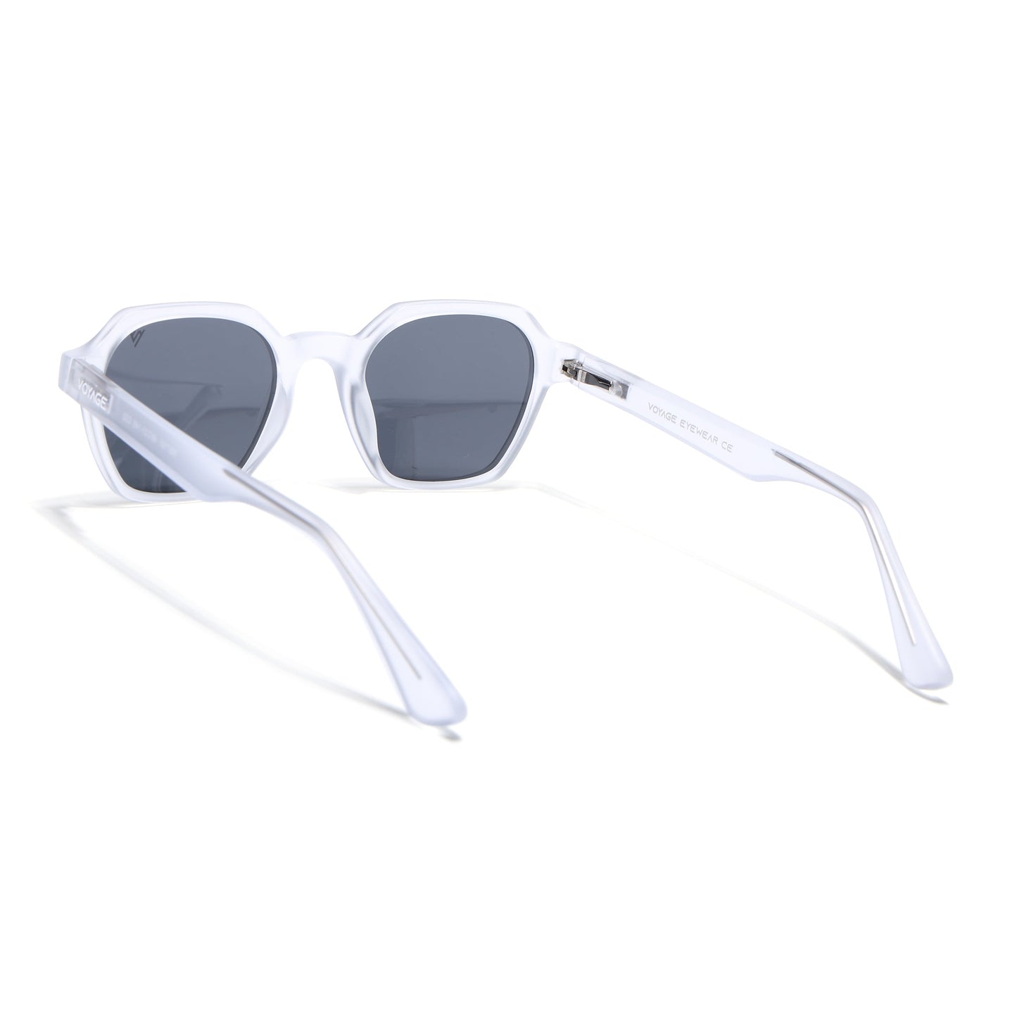 Prizm | Transparent Hexagonal Polarized Sunglasses | Black Lens - PMG7284