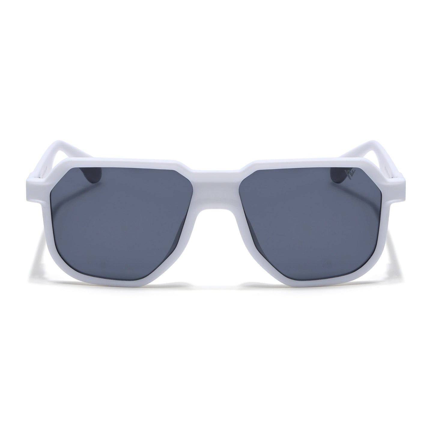 Prizm | White Hexagonal Polarized Sunglasses | Black Lens - PMG6716