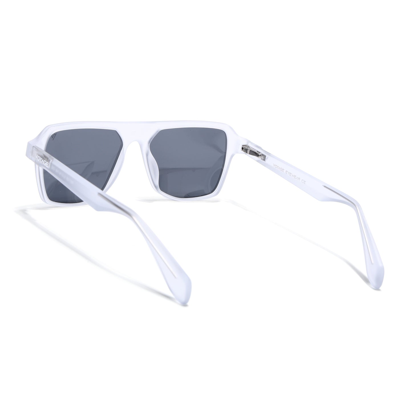 Prizm | Transparent Wayfarer Polarized Sunglasses | Black Lens - PMG7275