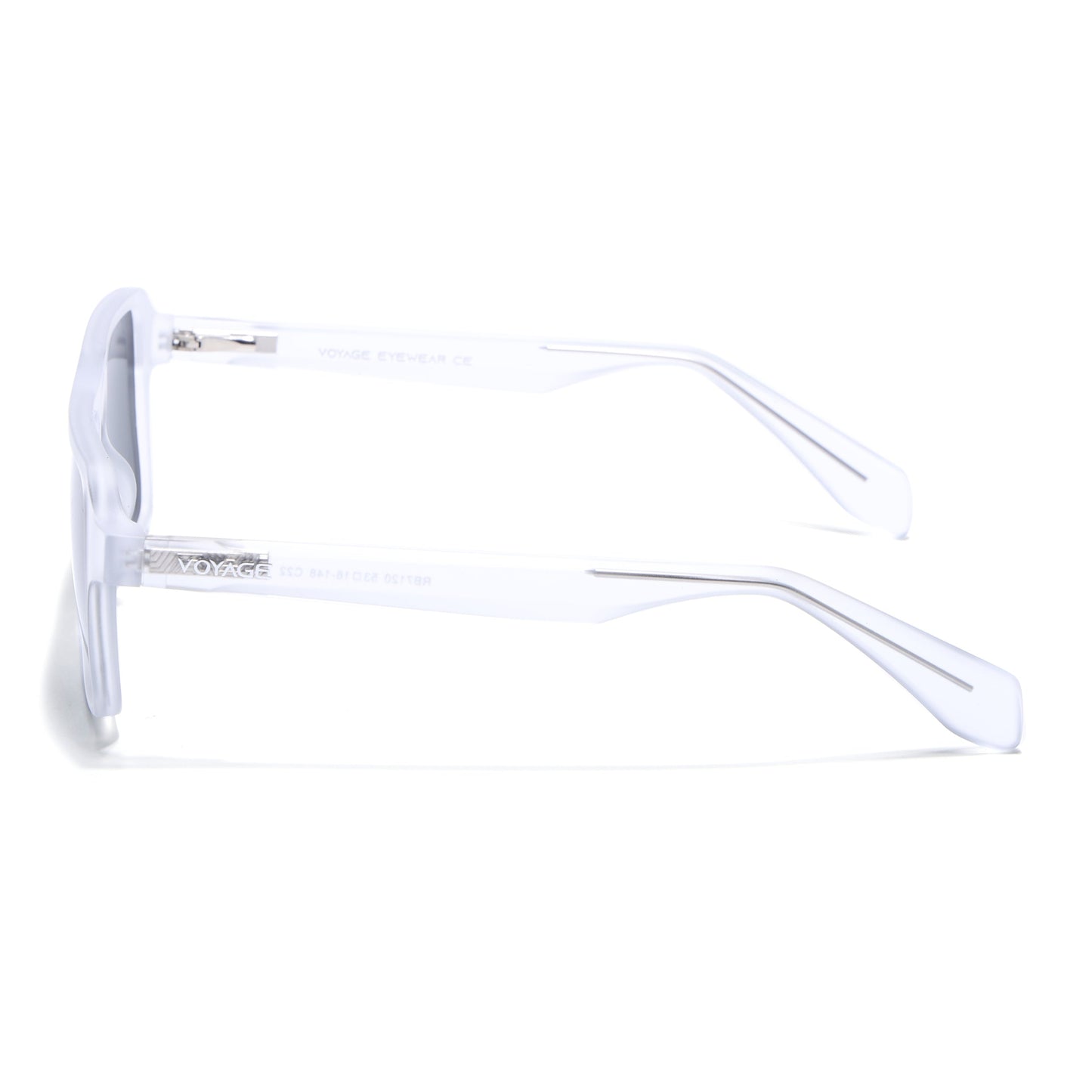 Prizm | Transparent Wayfarer Polarized Sunglasses | Black Lens - PMG7275
