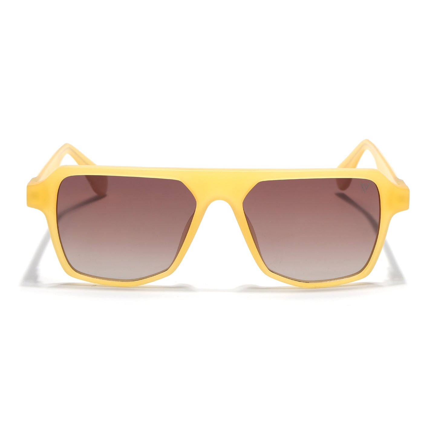 Prizm | Sun Yellow Wayfarer Polarized Sunglasses | Brown & Clear Lens - PMG7280