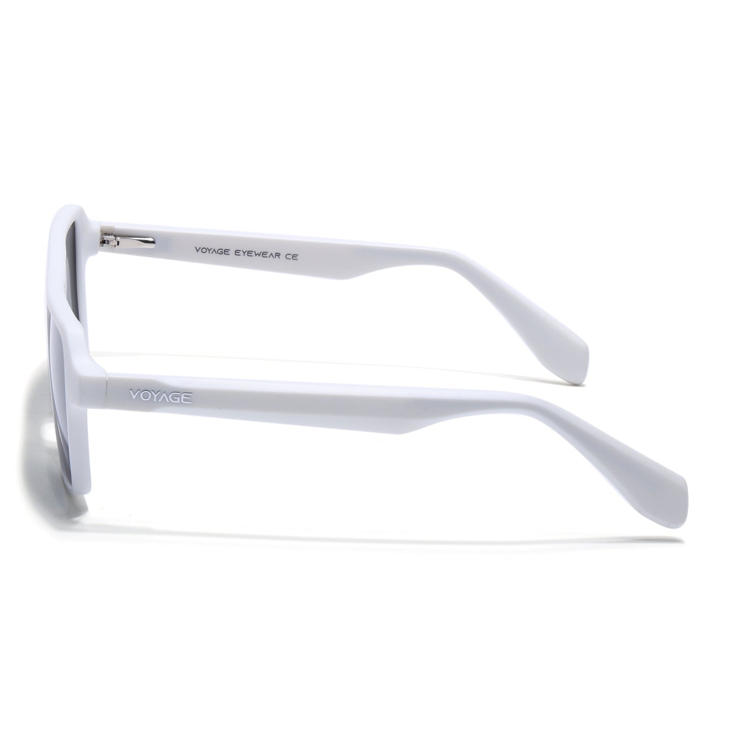 Prizm | White Wayfarer Polarized Sunglasses | Black Lens - PMG7282