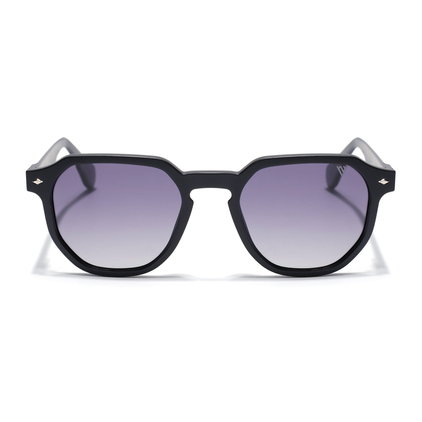Prizm | Black Hexagonal Polarized Sunglasses | Black & Clear Lens - PMG7264