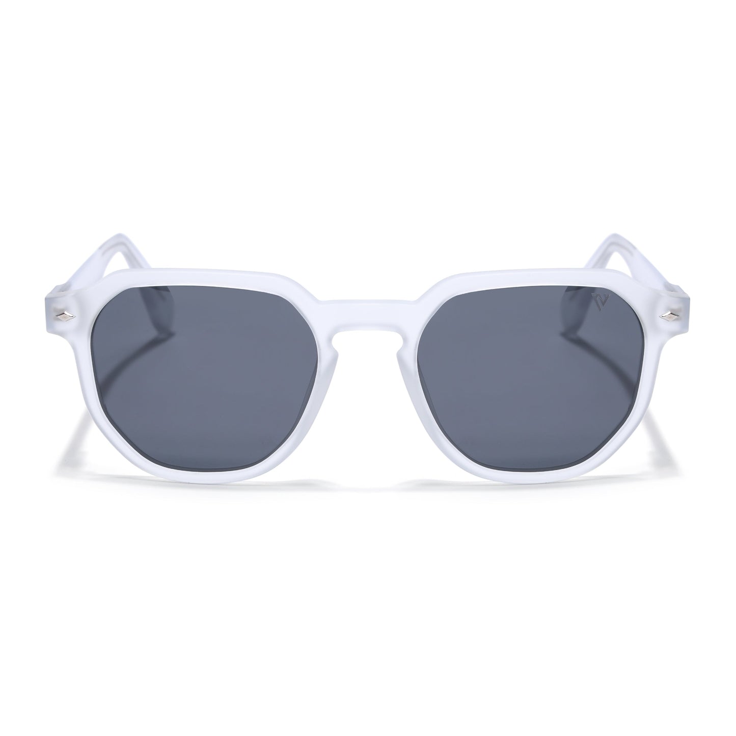 Prizm | Transparent Hexagonal Polarized Sunglasses | Black Lens - PMG7266