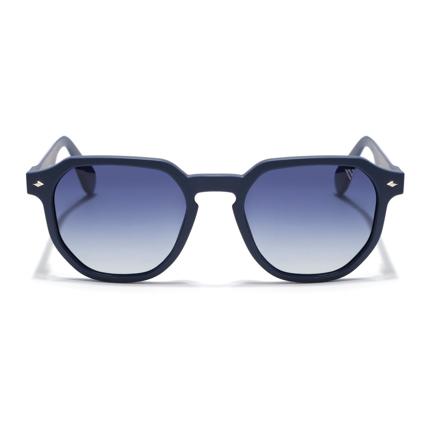 Prizm | Matt Blue Hexagonal Polarized Sunglasses | Grey & Clear Lens | Frame - PMG7267