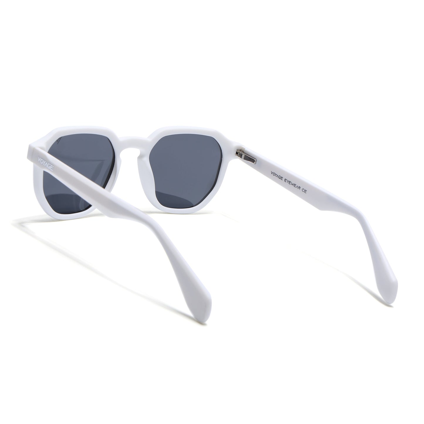 Prizm | White Hexagonal Polarized Sunglasses | Black Lens - PMG7272