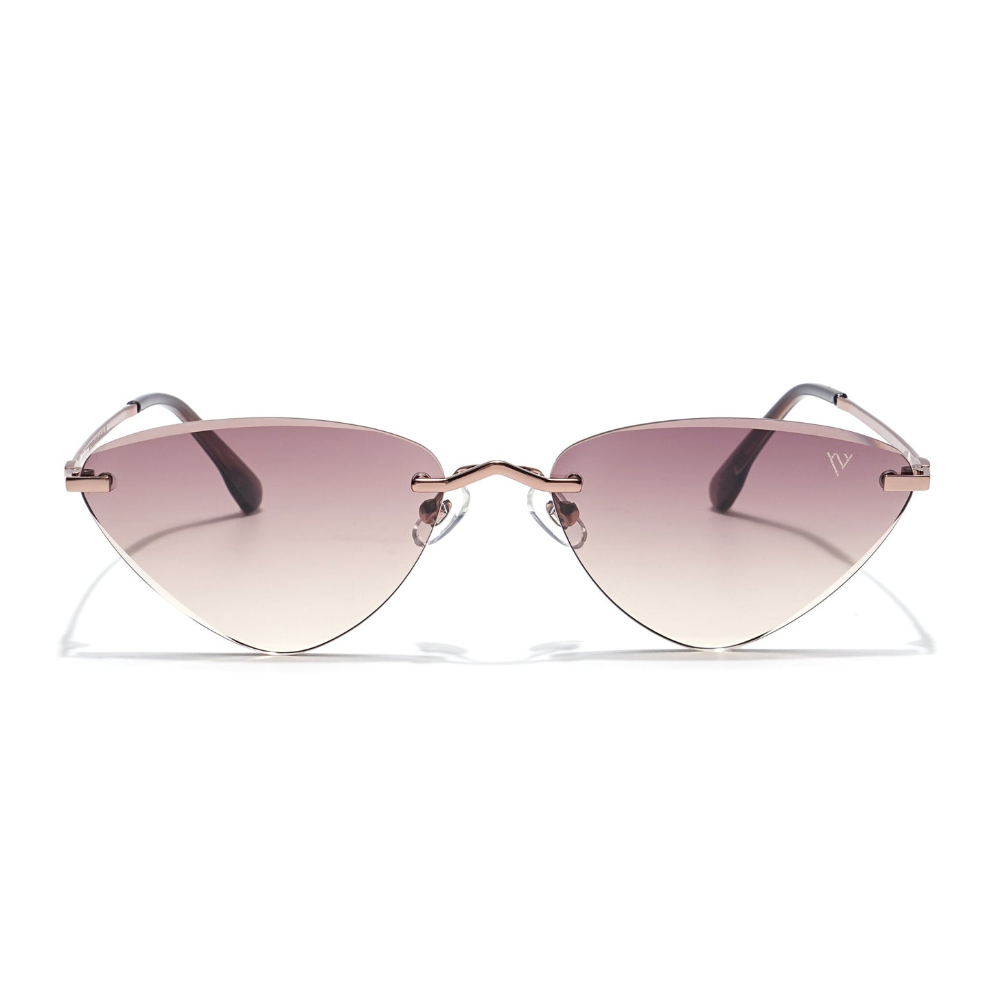 Voyage Select Oval Sunglasses (Brown & Clear Lens | Rose Golden Frame - SLMG6276)