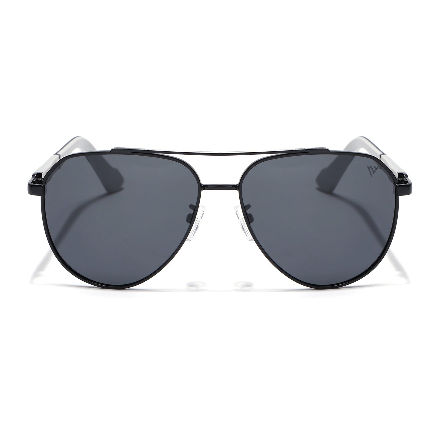 Aviator Polarized Sunglasses for Men & Women (Grey Lens | Black Frame - PMG7245)