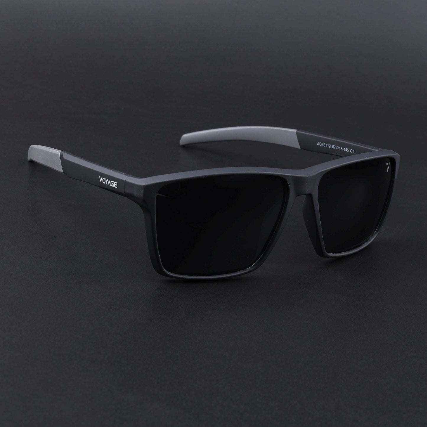 Wayfarer Polarized Sunglasses | Black Lens | Black Frame - PMG6749
