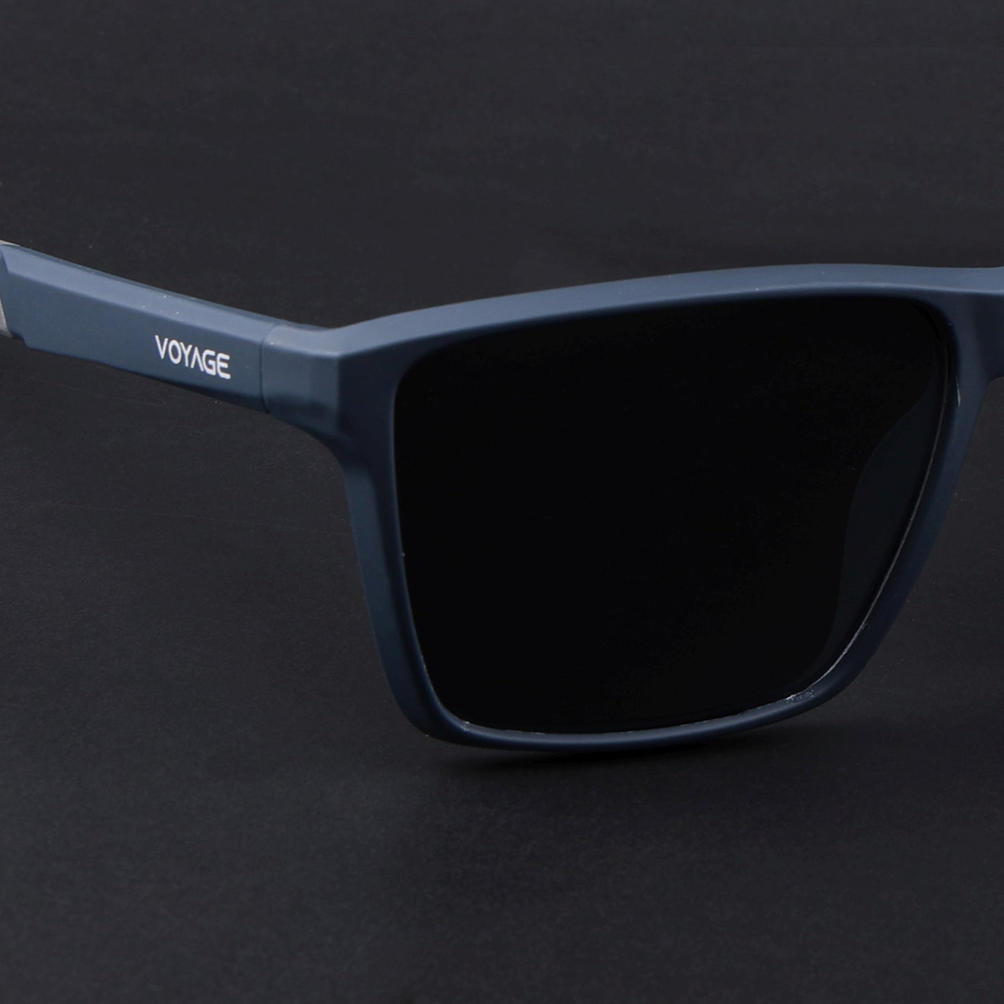 Wayfarer Polarized Sunglasses| Black Lens | Navy Blue Frame - PMG6751