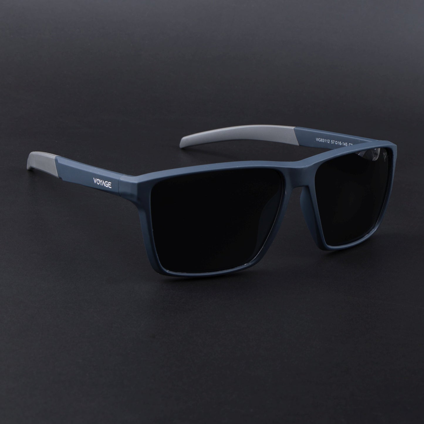Wayfarer Polarized Sunglasses| Black Lens | Navy Blue Frame - PMG6751