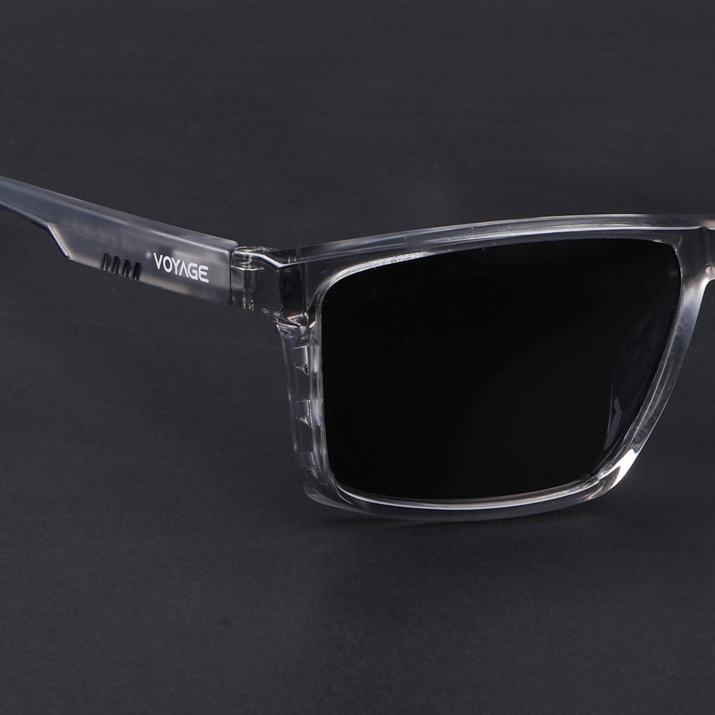 Wayfarer Polarized Sunglasses | Black Lens | Grey Frame - PMG6767