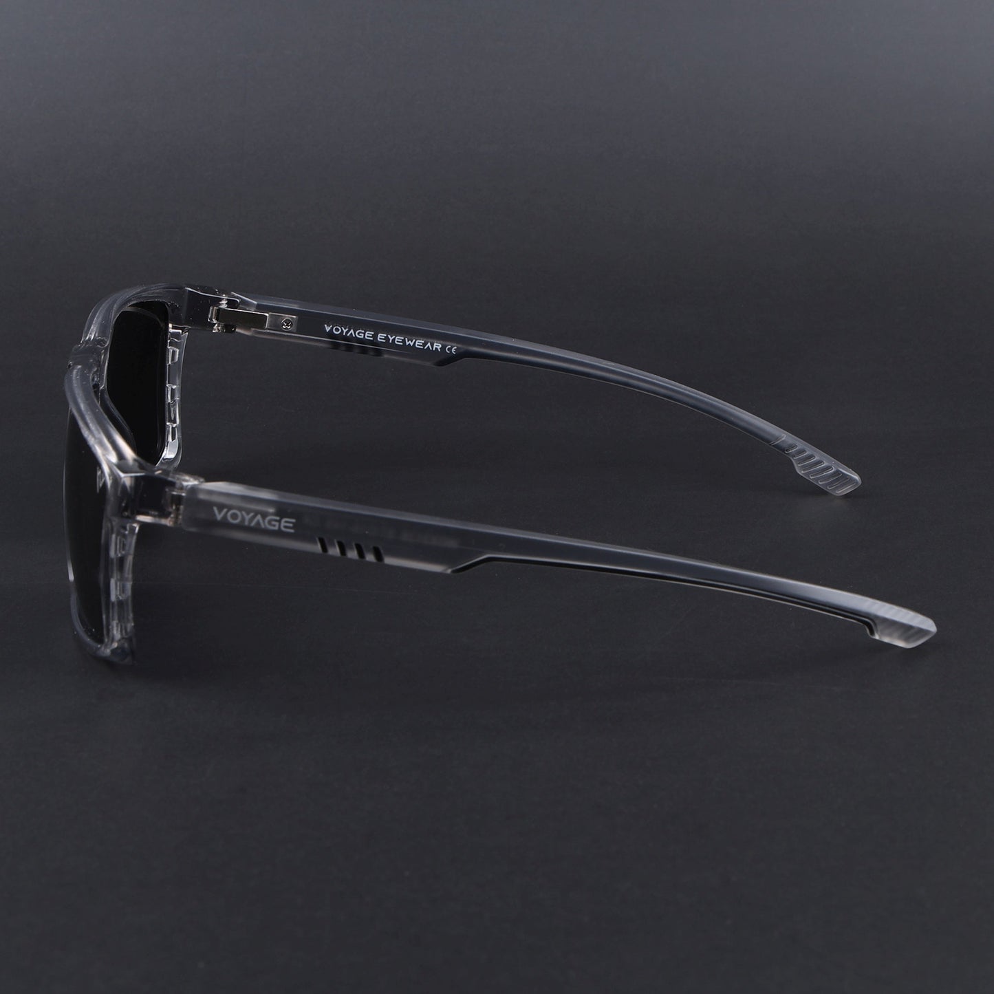 Wayfarer Polarized Sunglasses | Black Lens | Grey Frame - PMG6767
