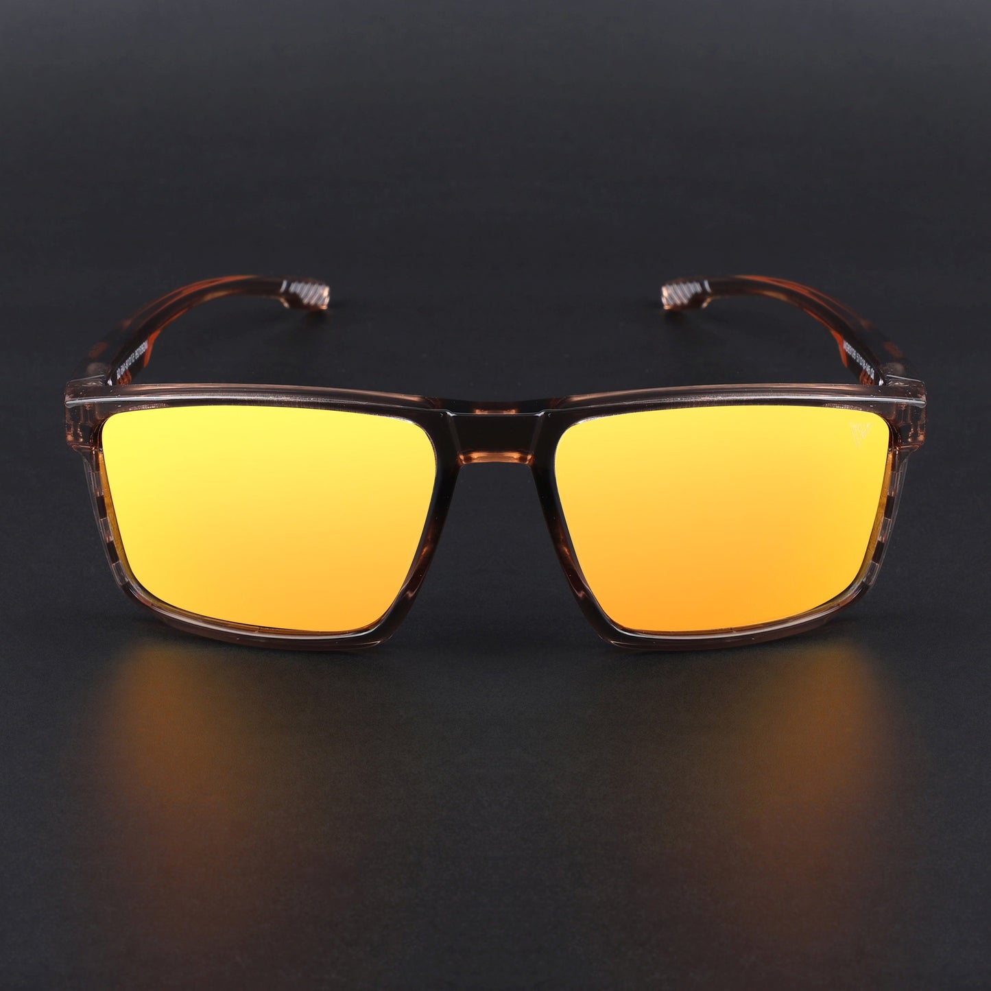 Wayfarer Polarized Sunglasses | Orange Lens | Brown Frame - PMG6769