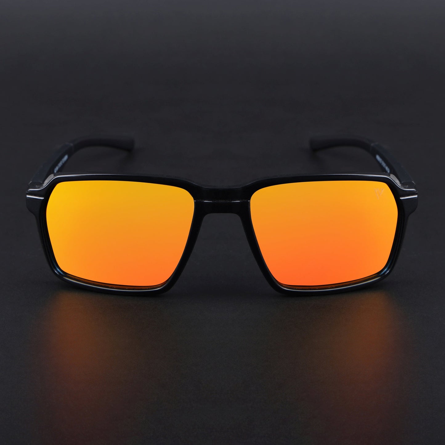 Wayfarer Polarized Sunglasses | Orange Lens | Shine Black Frame - PMG6772