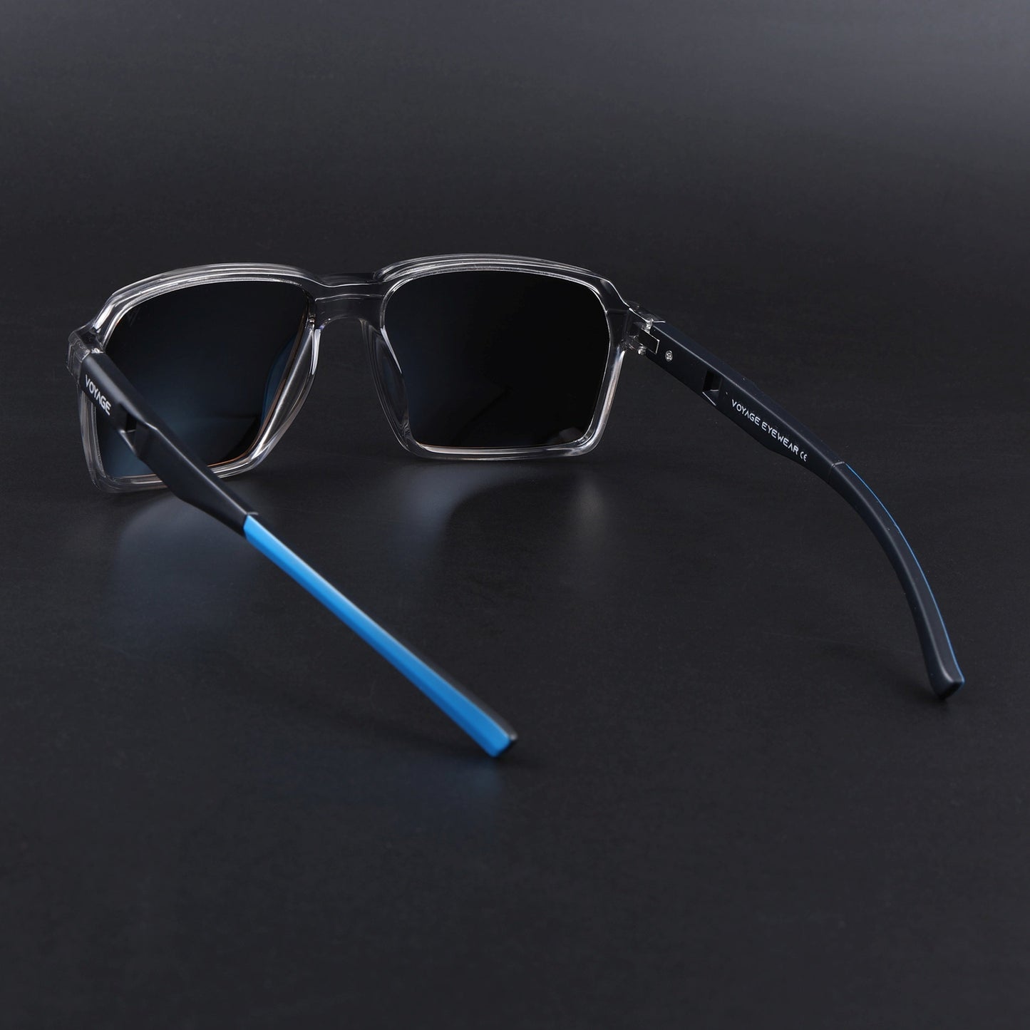 Wayfarer Polarized Sunglasses | Blue Lens | Grey Frame - PMG6774