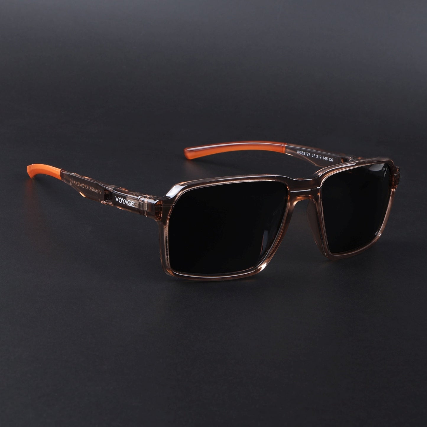 Wayfarer Polarized Sunglasses | Black Lens | Brown Frame - PMG6775