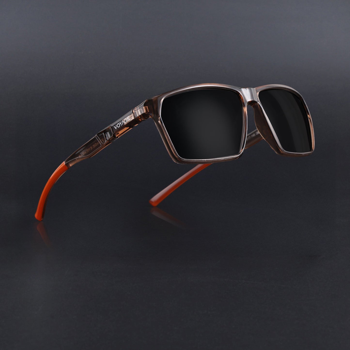 Wayfarer Polarized Sunglasses | Black Lens | Brown Frame - PMG6781