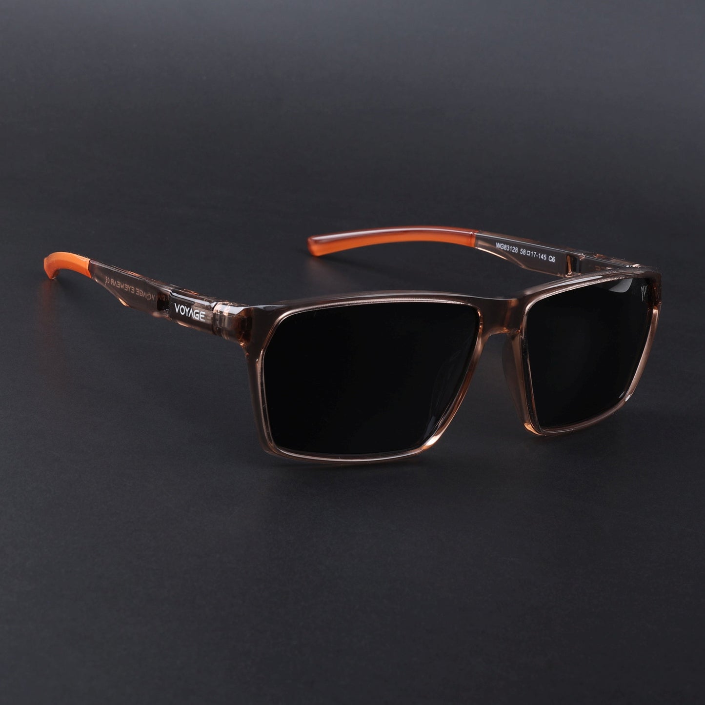 Wayfarer Polarized Sunglasses | Black Lens | Brown Frame - PMG6781