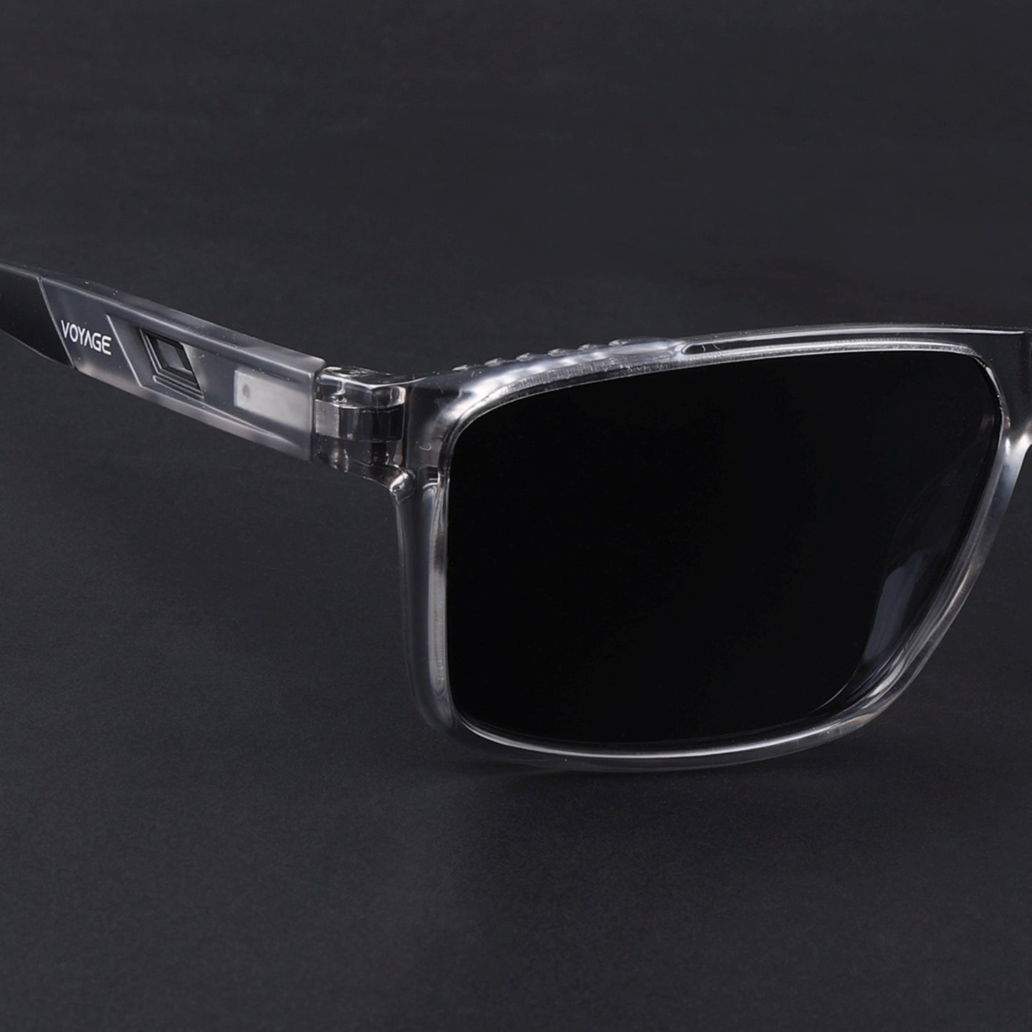 Wayfarer Polarized Sunglasses | Black Lens | Grey Frame - PMG6784