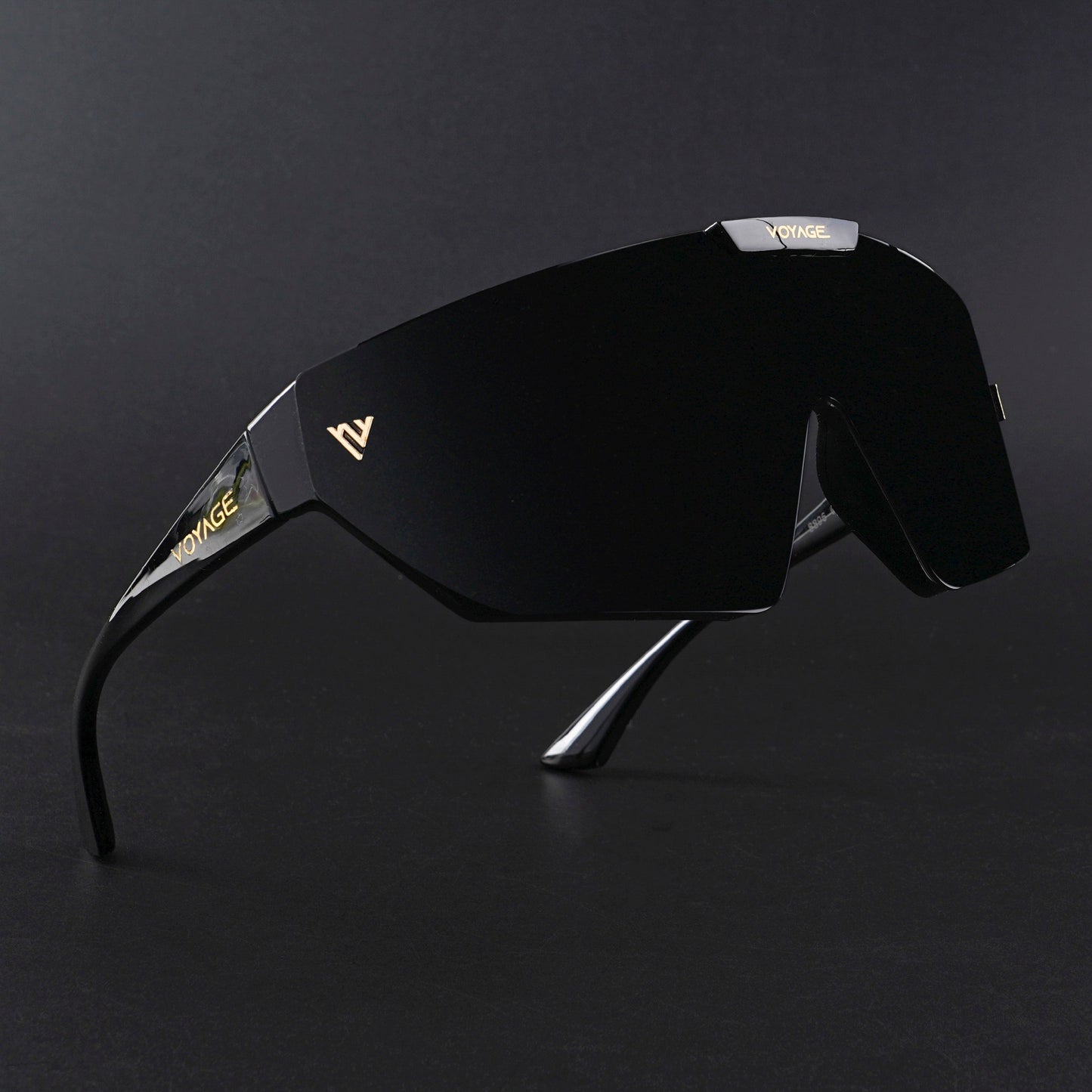 Falcon | Black Wrap Around Polarized Sunglasses | PMG5858