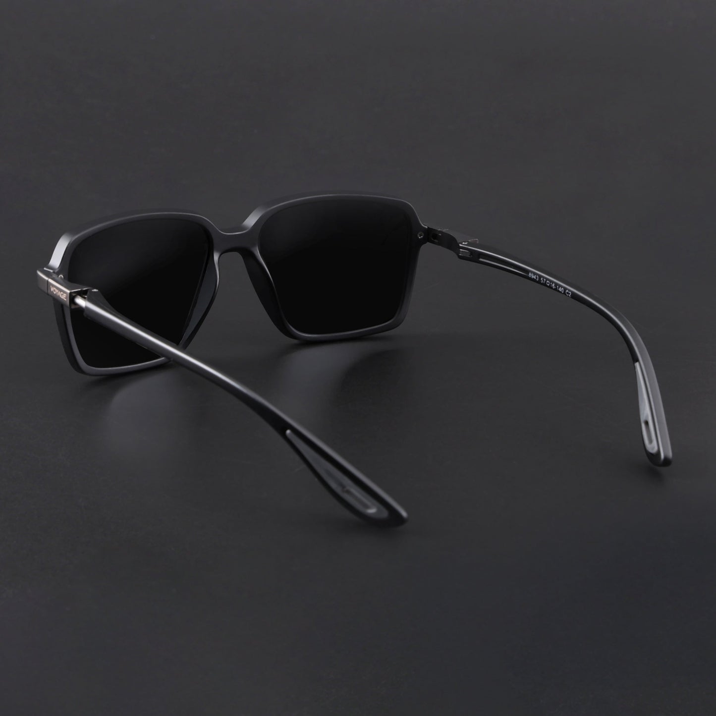Hydra | Matt Black Polarized Square Sunglasses | PMG6654