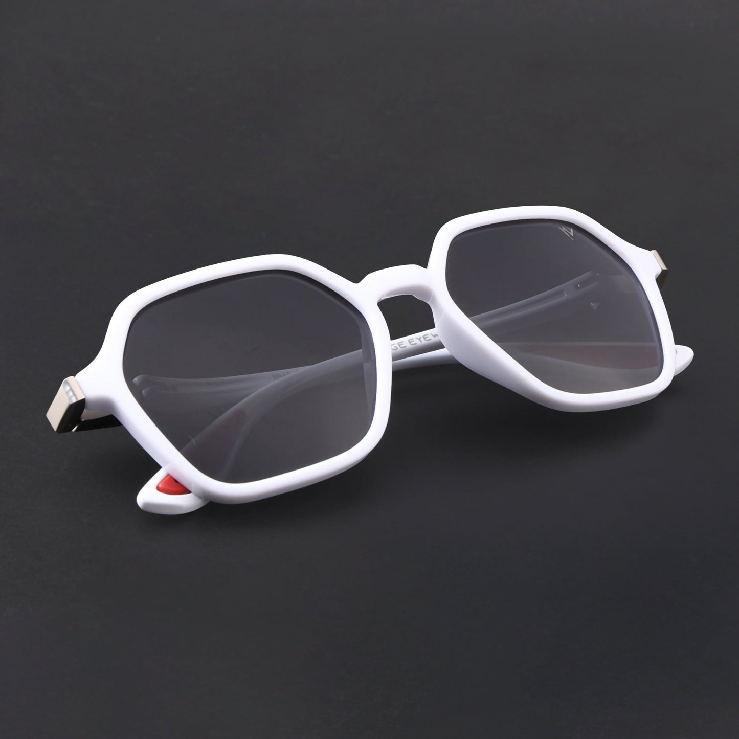 EdgeX | White Polarized Hexagon Sunglasses | PMG6642
