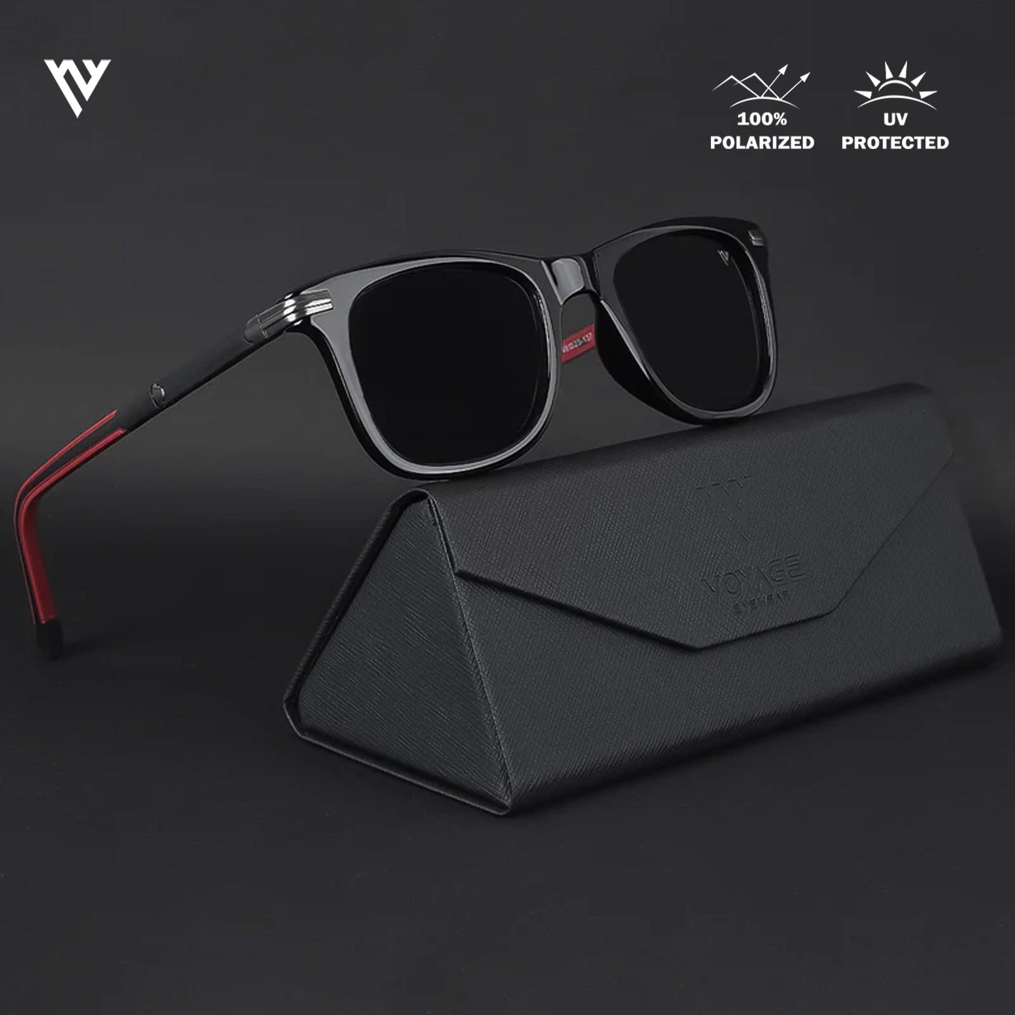 Ranger | Black Polarized Wayfarer Sunglasses - PMG3966